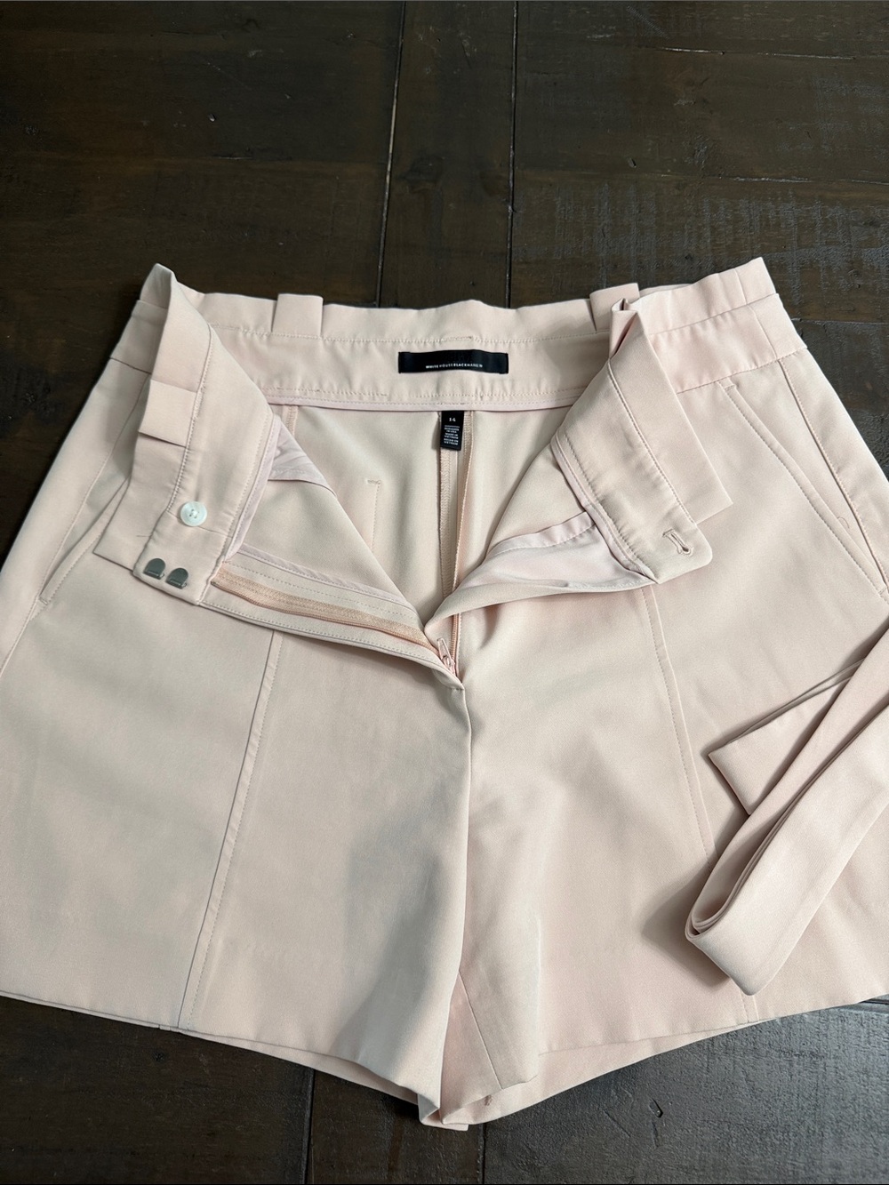 White House Black Market Blush Cream Tailored Shorts